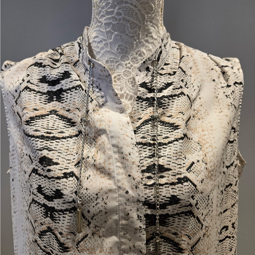 Reptile Pattern Sleeveless Top